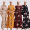 Nouvelle mode robe imprimée musulmane femmes Abaya et Hijab Jilbab vêtements islamiques Maxi robe musulmane Burqa livraison directe mars jupe longue227K