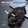 الفئران Ryra Professional Gaming Gaming Mouse 12 Buttons LED Pantical USB Wired Mice RGB Light Effects for Pro Gamer عالية الجودة دجاج