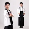 Nouveau noir japonais garçons Kimono enfant guerrier traditionnel épéistes Yukata enfant scène Performance vêtements Cosplay Costume254F