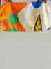 Платье из двух частей TRAF Летняя мода с принтом Женская повседневная пляжная юбка на молнии сзади с высокой талией ALine Плиссированные качели Lady Maxi Длинная юбка Vintage 230630
