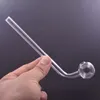 Wholesale Bent Big 20cm Thick heady glass oil burner pipe Curved tube nail smoking hand pipes