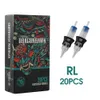 Tattoo Naalden Dragonhawk Tattoo Naald Cartridge RL Wegwerp Gesteriliseerde Veiligheid met Siliconen Case voor Permanente Make-Up Tattoo Benodigdheden 230701