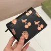 Hot Deal Cherry Wallet G Letter Women Designer Purse Wallet Black Coin Card Holder Women's Designer Bag Short Clip Fashion All-Match Classic Printing Card Holder