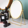 Ramar nordiska smidesjärn skrivbordsmakeup spegel modern hem dekoration toalettbord speglar för sovrum hand 230701