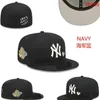 2023 heren honkbal gemonteerd hoeden klassieke zwarte kleur hiphop New York Champions sport volledig gesloten ontwerp caps chapeau 1995 stitch hart "" "love hustle flowers a3
