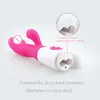 Kanin vibrator kvinnor g spot dildo dubbel vibration silikon vattentät kvinnlig vagina klitoris för