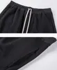 Spodenki Summer Black Men's Low Drop Crotch Bawełniane krótkie spodnie Sarrouel szerokie nogi sport swobodny mężczyzn długość kolan