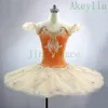 Pfirsichorange Tutu Pfannkuchen Nussknacker Weihnachten Tutu für Mädchen Performance Tutus Klassisches Ballett Bühnenkostüm Professionelles Ballett2473