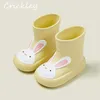 Stivali Scarpe da pioggia per bambini Simpatico cartone animato Coniglio Modello di orso Stivali da pioggia impermeabili per ragazzi Ragazze EVA Soft Antiscivolo Scarpe da acqua per bambini 230701