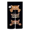 Sheer Curtains Japanese Noren Real Pet Cat Slave Living Room Hand Printed Polyester Half Split Door Curtain Bedroom Partition Kitchen Porch 230701