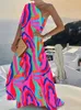 Urban Sexy Dresse Off Shoulder Boho Long Dress Elegant One Loose Party Summer Fashion Button Solid Beach Maxi 230630