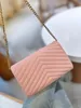 Luxus-Handtasche, Umhängetasche, Umhängetasche, SLY-Geldbörse, Handtasche, Designer-Nähledertasche, Damen-Metallkette, rosa Flip-Umhängetasche, klassische Geldbörse