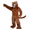 Ny vuxen Power Leopard Panther Cat Cougar Mascot Costume Plush Costume Carnival Performance Apparel