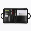 Briefcase Case File Organizer Portfolio Binder Handles Business Pu Notebook Folder Leather Bags With Document 230701