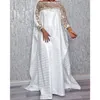 Abbigliamento etnico Abiti stile africano bianco per le donne 2021 Plus Size Abito Africaine Femme Abbigliamento Abaya Dubai Boubou Kaftan Maxi D274D