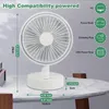 1pc USB Desktop Fan, 6.6 Inch Personal Desktop Fan, Powerful Wind, Quiet Operation, Portable Mini Fan For Home Office Bedroom Table And Desktop, White