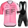 Cykeltröja sätter nippo 2023 Team Pink Set Short Sleeve TDF Clothing Road Bike Shirts Suit MTB Shorts Wear Ropa Maillot 230701