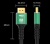 8K 60Hz HD2.1 Oxygen Free Copper Mi HD Cable wire HD Connection Cable Projector TV Computer 3D Aluminum Case Dark Green