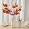 Wazony współczesne sztuka biała ceramiczna wazon ręczny do hydroponicznego układu kwiatowego Dekoracja dekoracji domu salon 230701