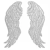 Grandi coppie di ali d'angelo Ferro su strass fissi Trasferimento Bling Motivo Diamante Applique per artigianato Vestiti Borse Decoeated 1pair265G