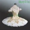 Goud Professionele Klassieke pannenkoek tutu Prachtige gouden ballet Concurrentie tutu professionele Ballet Tutu Kostuums voor vrouwen328U