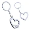 Porte-clés en forme de coeur en métal porte-clés de voiture d'amour porte-clés décoration porte-clés