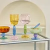 Copas de vino 1 pieza de vidrio de color Burdeos Borgoña borosilicato cóctel Barware decoración de mesa 230701