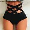 Women's Panties 1pc Sexy Women High-rise Bandage Lace Transparent G-string Thongs Bikini Briefs Seamless Underwear Lingerie213L