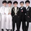 Scena zużycie 6 sztuk płaszczy dla dzieci z ogonem chłopców Tuxedo Suit Ubrania ślubne Formal dzieci kostium tańca wierzcha 207z