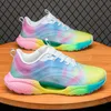 Rainbow Color Lightweight Sneakers Youth Sports Trainers Men's Womens Professional Running Shoes Soft Sole