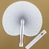 Objets décoratifs Figurines 30pcs Blanc Ventilateur Pliant Blanc Coeur Forme Festival Main Fête Cadeau DIY Peinture Prop Anniversaire De Mariage 230701