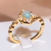 Vintage anneaux 925 bijoux en argent avec opale Zircon pierre précieuse couleur or bague ornements pour les femmes promesse de mariage fête