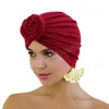 Femmes élastique torsion coton noué Turban casquette musulmane femmes islamique intérieur Hijab casquettes chimio casquette cheveux accessoires