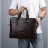 Briefcases Laptop Bag Men's Briefcase Business Computer 14 Inches Pattern Handbag Shoulder For Office Commute 230701