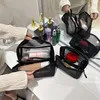 Cosmetic Bags Transparent Makeup Bag Fashion Travel Women's Cosmetic Bag Beauty Case Large Capacity Portable Handbags Toiletry Kit Ladies 230701