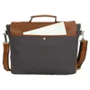 Porte-documents Vbiger Hommes 15" Sac de travail d'affaires Toile Messenger Épaule Ordinateur Bureau Porte-documents Cartable Durable et Élégant 230701