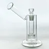 Glass Hookah Clear 흡연 건 매트릭스 사이드카 조류 케이지 PERC 필터 고품질 18mm 커넥터 GB-187