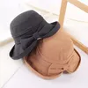 Nouveau mode été Flip bord arc seau Chapeau grand avant-toit ombre crème solaire couleur unie pliable en plein air Streetwear plage Chapeau Femme