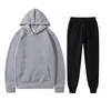 Sweats à capuche pour hommes Sweatshirts Survêtements Ensemble de luxe Automne Noir Designer Impression Lettre Blanc Arc-en-ciel Couleur Sports Mode Cordon de coton Haut à manches courtes Taille S à XXXL