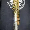 Ny ankomst 803 B-platt nickelpläterad mässing Silver Straight Pipe Soprano Saxophone Jazz Instrument med fodral