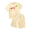 Marque de créateurs de luxe 3 styles bébé enfants vêtements ensembles marque classique vêtements costumes enfants été à manches courtes lettre short à lettres chemise de mode deux pièces