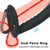 Massager Double Penetration Vibrator for Couples Strapon Dildo Strap on Penis Women Man