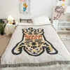 Blankets Textile City Ins Human Made Sofa Blanket Thick Outdoor Camping Mat Tiger Pattern Home Decorate Tapestry Nap 125x150cm 230701