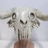 Party Masken Neuheit Gruselige Tier Horn Maske Kuh Kopf Schädel Horror Halloween Maskerade Karneval Cosplay Kostüm Requisiten Helm 230630