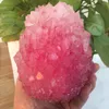 Decorative Objects Figurines Rare and beautiful rosecolored quartz crystal cluster specimens healing energy stones 230701