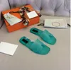 Designer kvinnor tofflor geléskor herman oran platt glider mode sommarstrand sandaler märke läder flip flops