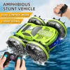 ElectricRC Car 2in1 RC 24GHz Télécommande Bateau Étanche Radio Contrôlé Stunt 4WD Véhicule Tout Terrain Plage Piscine Jouets pour Garçons 230630