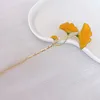 Yellow Ginkgo Leaves Hair Stick Hanfu Hairpin Women Hair Accessories Leaf Shaped Hair Stick Ancient Style Hair Ornament