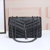 fashion designer borse con sacchetto di polvere tote pelle di pecora caviale catena di metallo argento borsa a tracolla in pelle flip cover diagonale borse donna borse a tracolla 2111