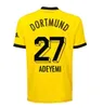 22/23/24 Reus Reyna Soccer Jerseys 2023 Home Dortmund Schulz Brandt Bellingham Sancho Haller Hazard Witsel Malen Kids Kit Unistr